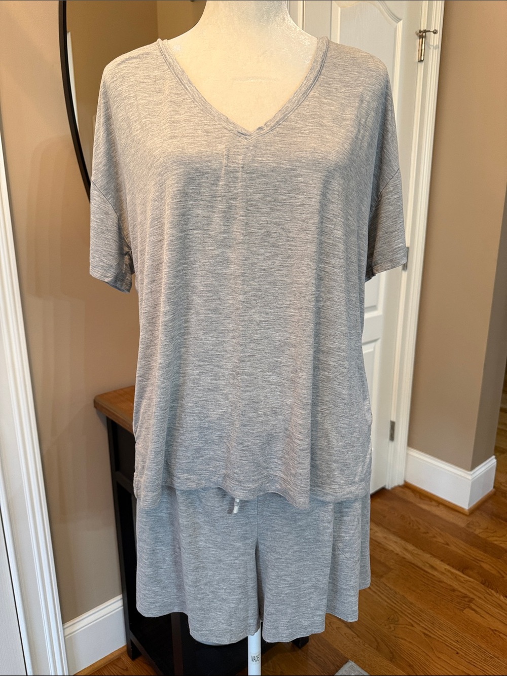 Soma Cool Nights Heather Gray Pajama Set Large Soft Lounge Sleepwear - Picture 3 of 8